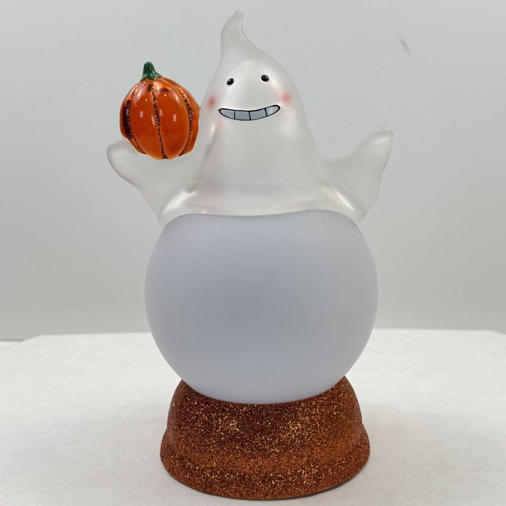 Halloween Ghost Pumpkin Light Up Decor 8.5" Glowing Bats Color-Changing Decor